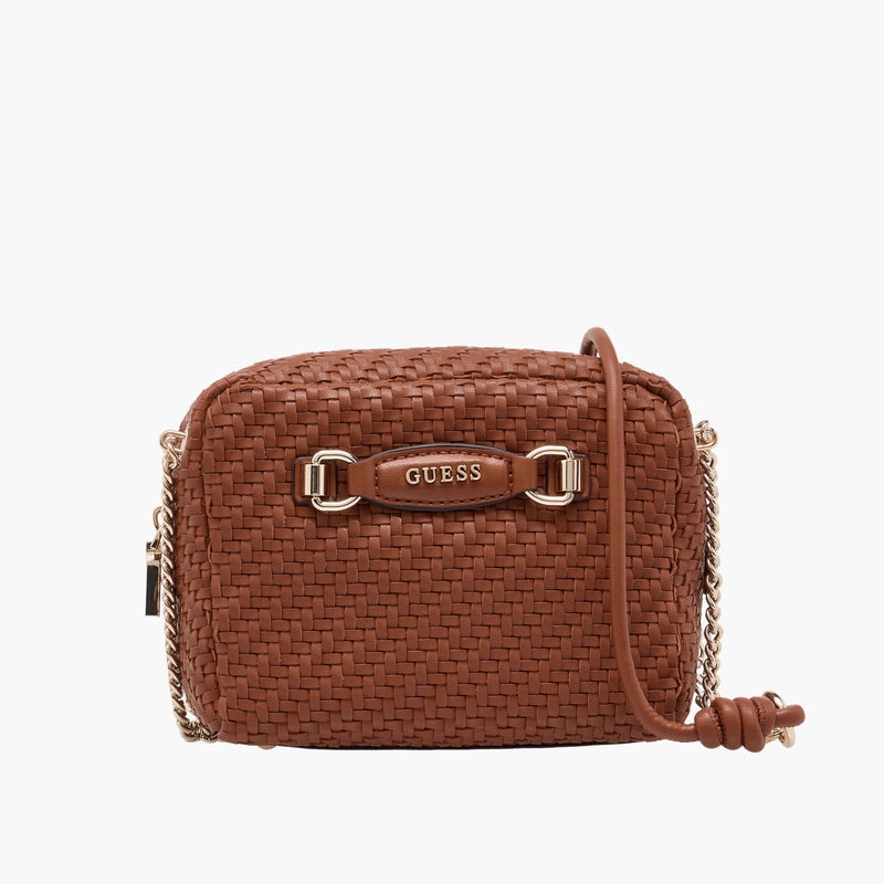 GUESS Textured Brown Crossbody Bag for Women - Image 1